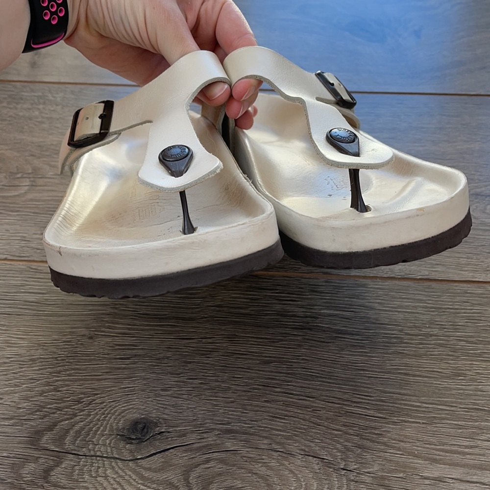 Birkenstock Gizeh Exquisite Collection Metallic Sandal Sz 10 - Picture 6 of 10